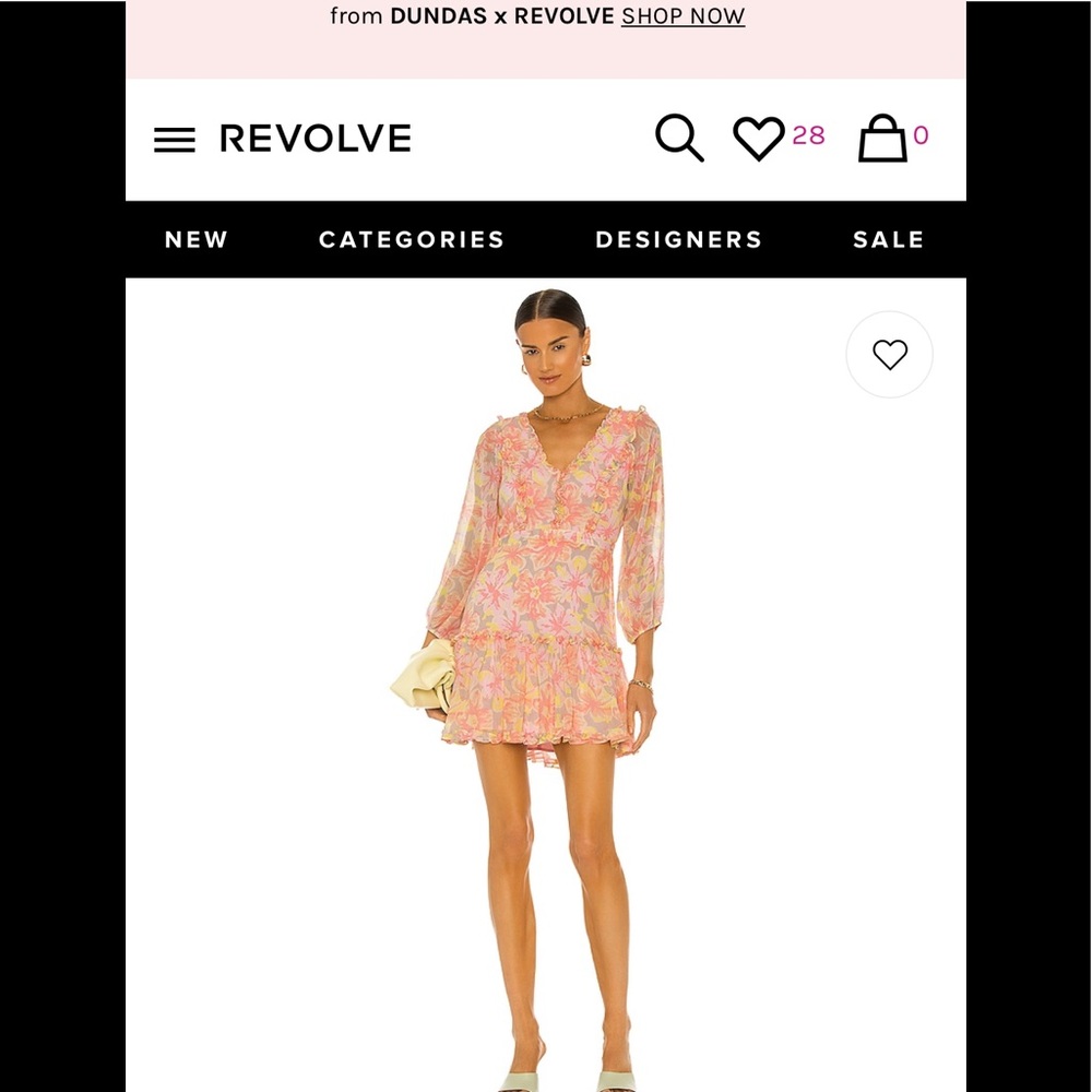 LIKELY Mia peach dress- perfect condition